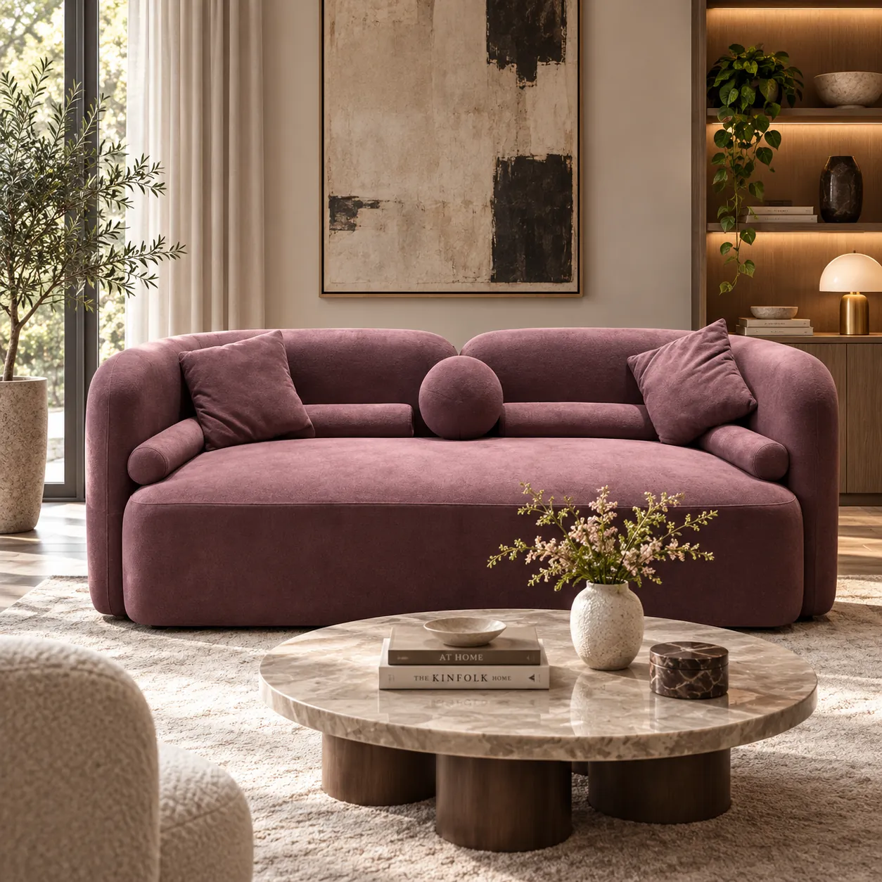 Capri Cloud Sofa styled in a room
